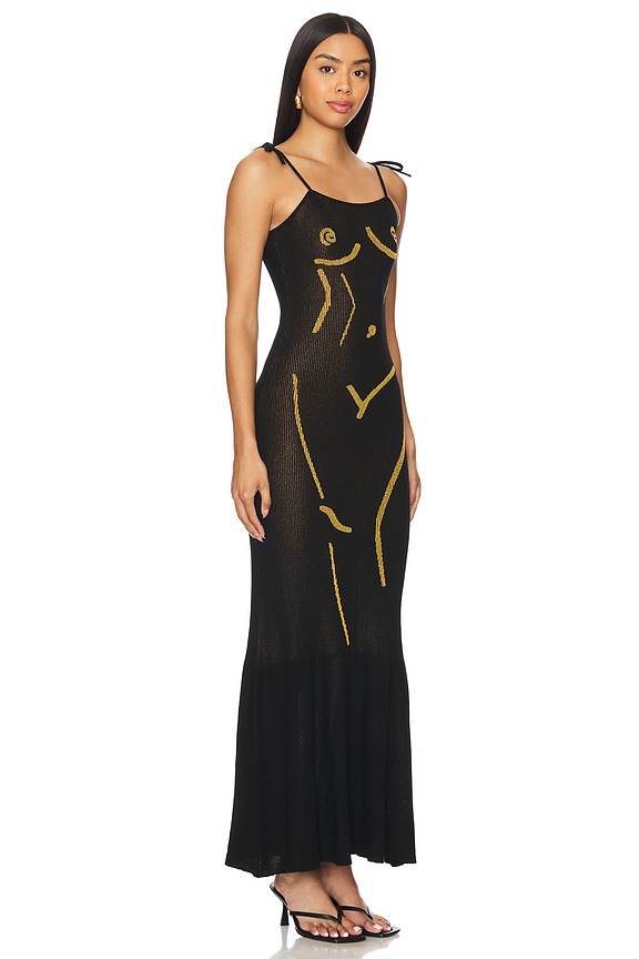 view 2 of 4 VESTIDO MIDI THE STATUE in Onyx
