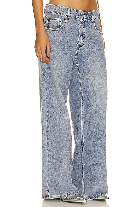 view 2 of 4 Sandblast Wide Leg Denim in Sky Blue