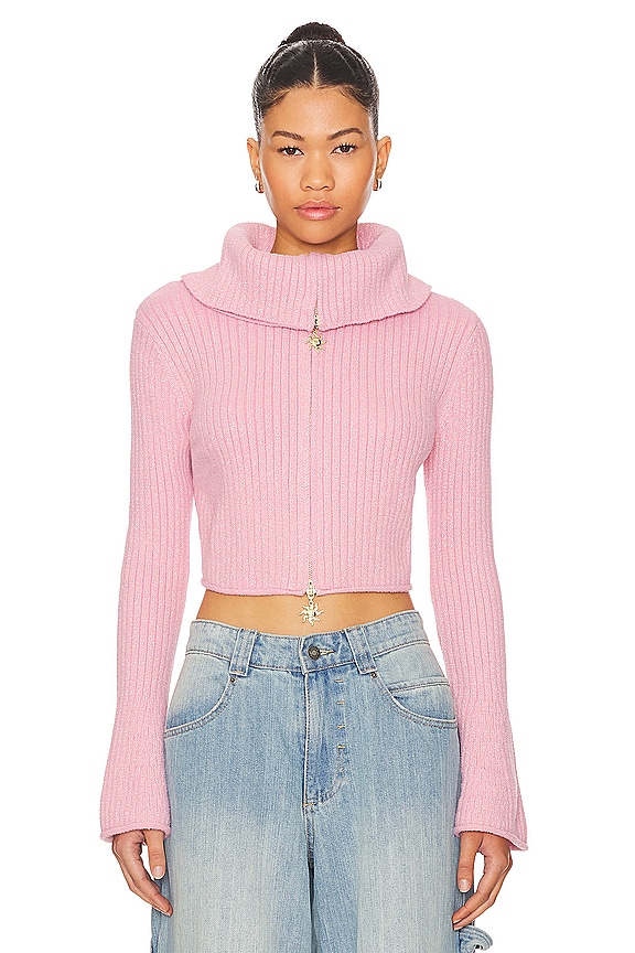view 2 of 6 Peggy Double Collar Cardi in Blush