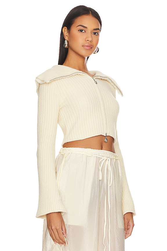 view 2 of 4 GILET DOUBLE COLLAR PEGGY in Butter