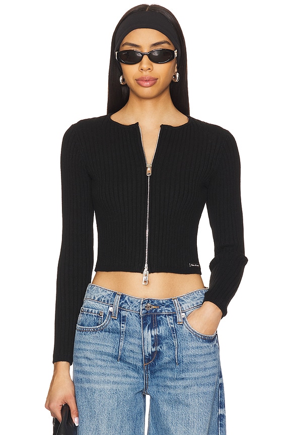 view 2 of 6 GILET IMITATION FOURRURE AVEC GLISSIÈRE DEVANT in Multi