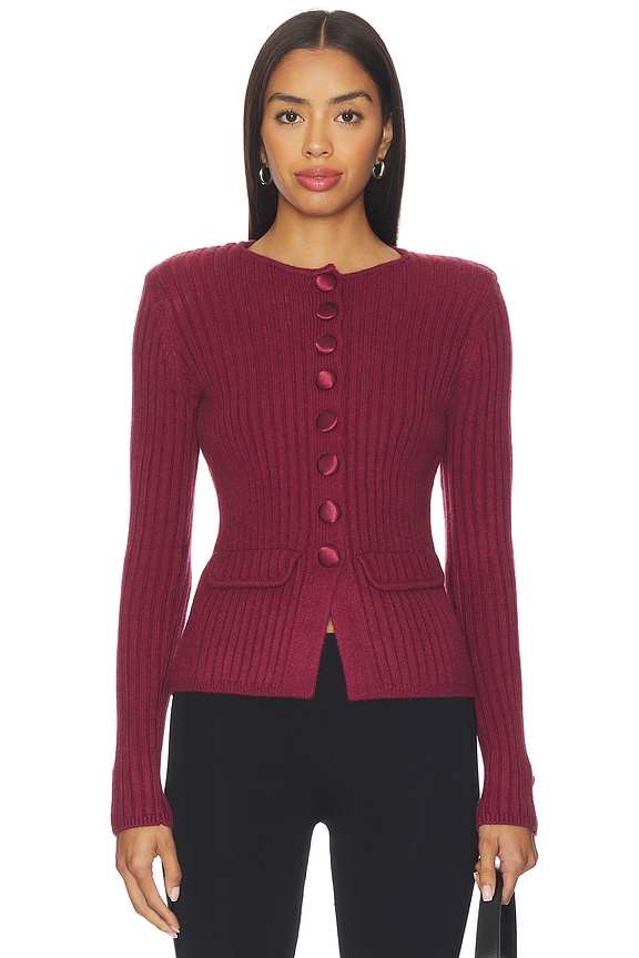 view 2 of 5 GILET POWER PEGGY in Burgundy