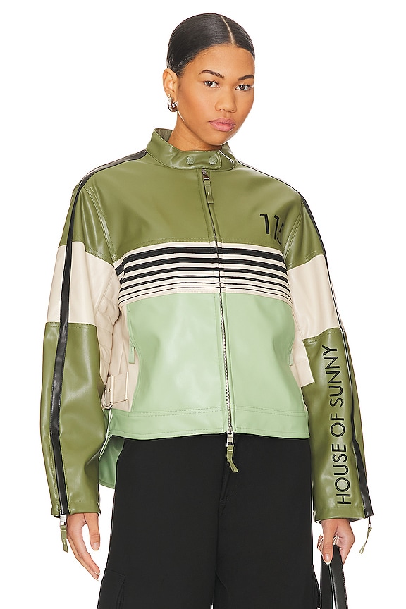 view 2 of 5 The Racer Jacket in Moss