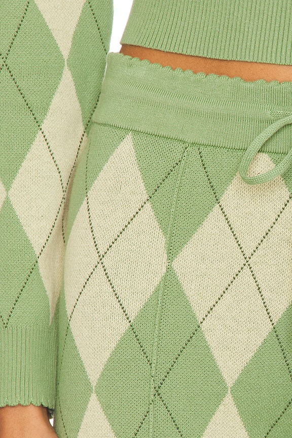 House of Sunny Argyle Lounge Pant in Matcha | REVOLVE