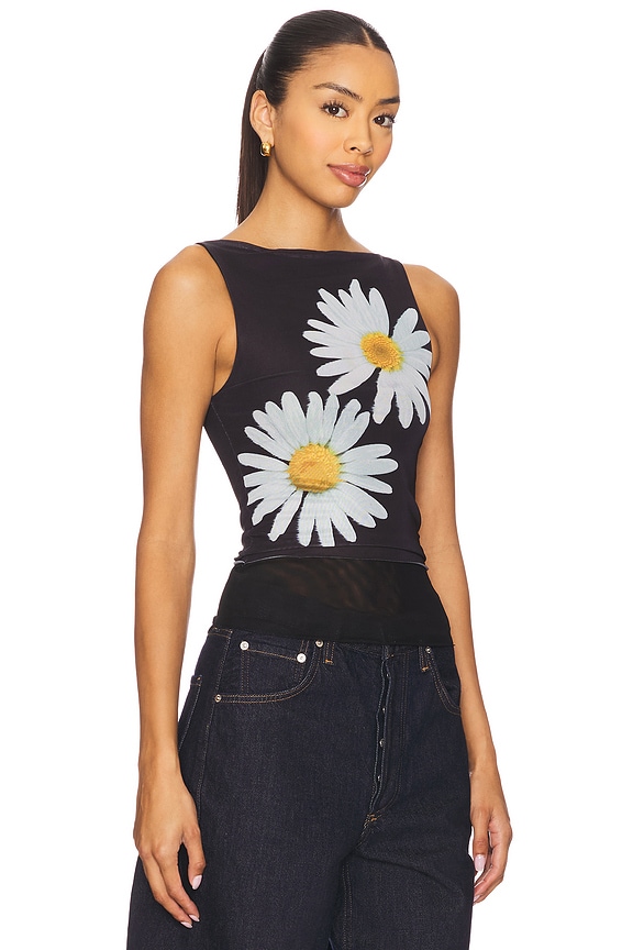 view 2 of 4 Daisy Layered Mesh Top in Multi