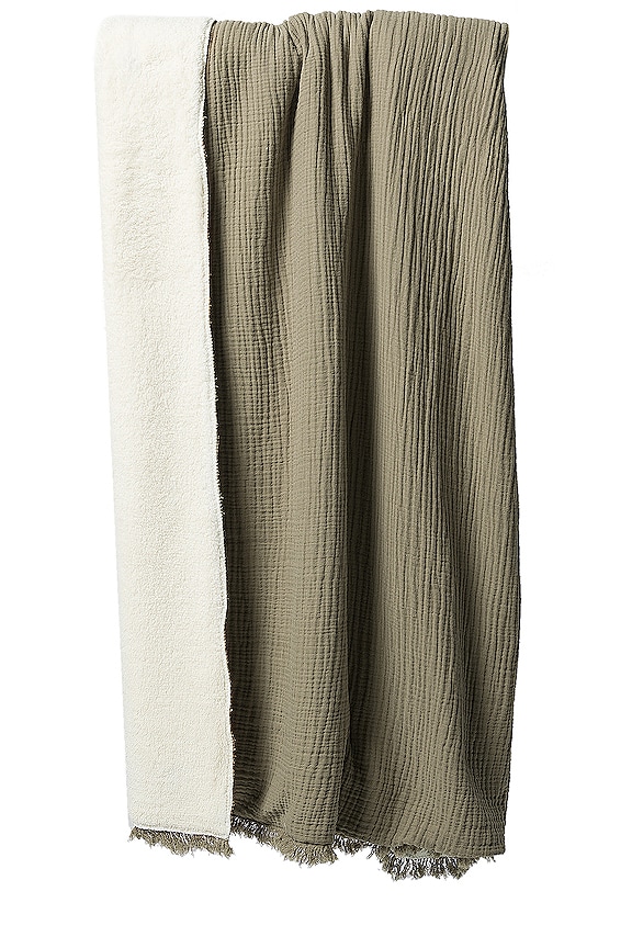 view 2 of 3 Alaia Sherpa Throw in Moss