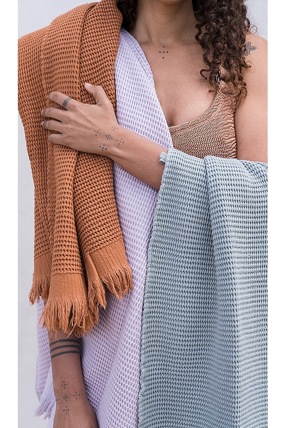 view 2 of 2 Ella Waffle Towel in Sedona