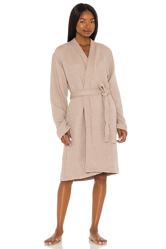 view 2 of 4 Alaia Robe in Mushroom & Oatmeal