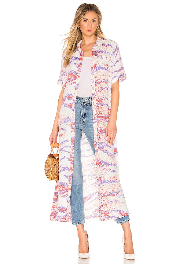 view 2 of 4 ROBE MAXI GABRIELA in Coral Print