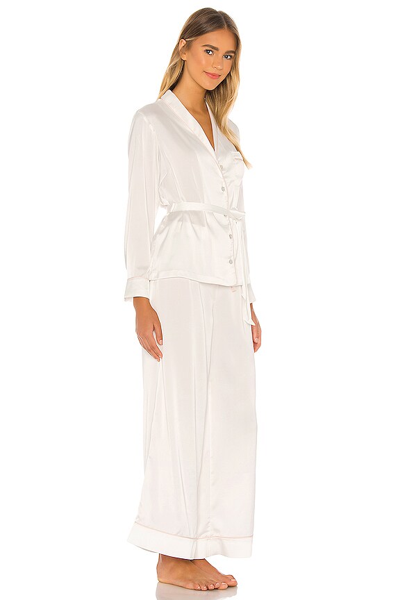 view 2 of 3 Imogen PJ Set in White Blush Piping