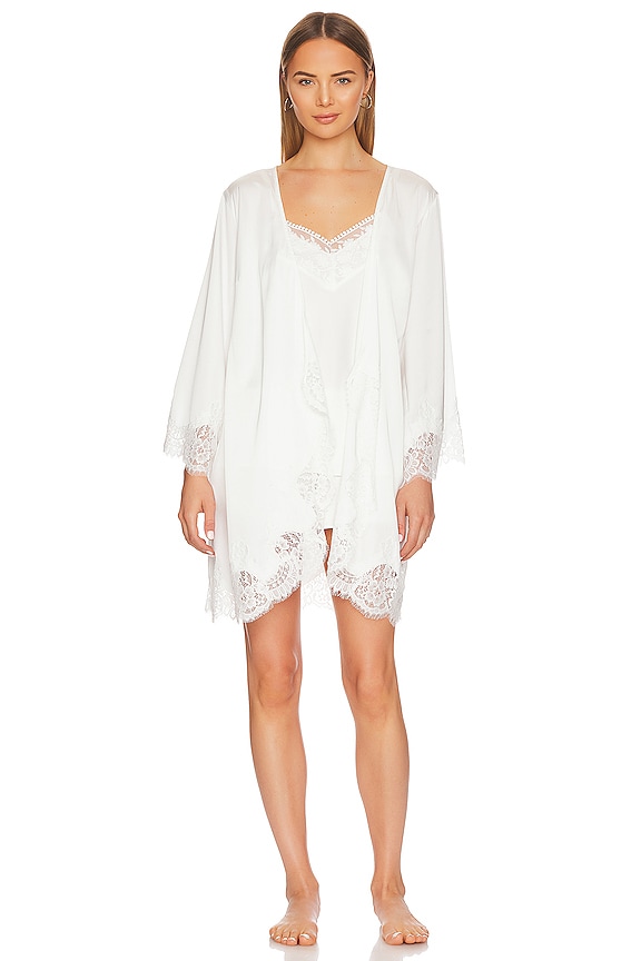 view 2 of 4 Sian Short Lace Robe in White