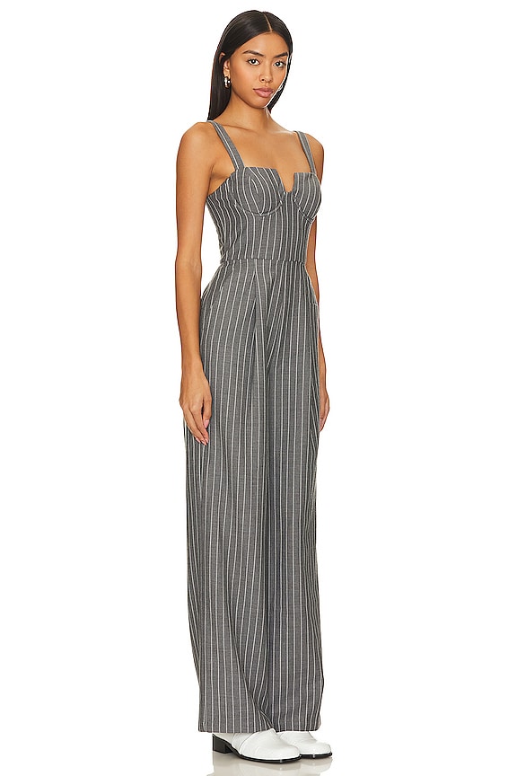 view 2 of 4 КОМБИНЕЗОН OLIVIERA in Grey Lurex Stripe