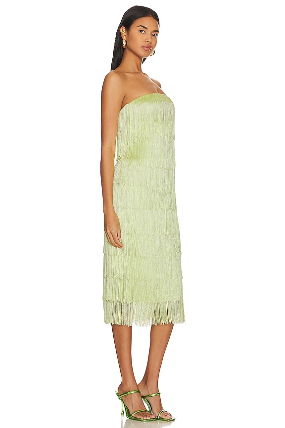 view 2 of 3 X Revolve Marquise Fringe Midi Dress in Honeydew