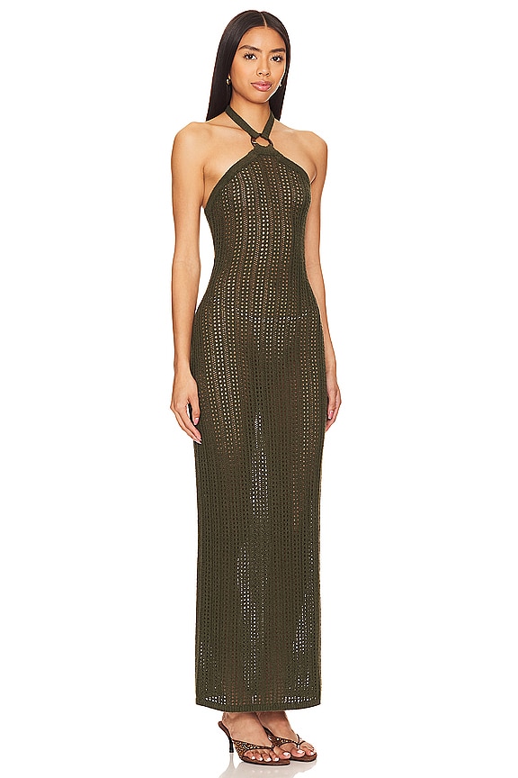 view 2 of 3 x REVOLVE Thea Mesh Maxi Dress in Hunter Green