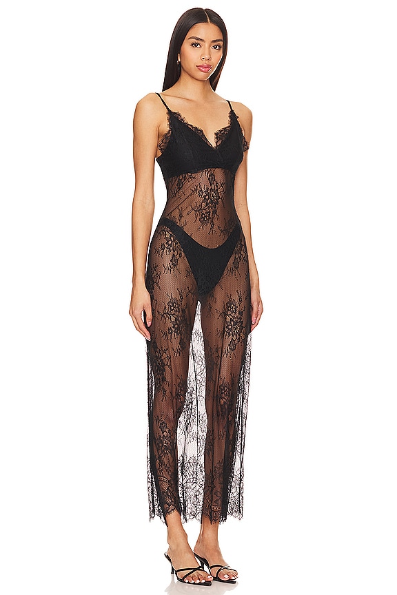 view 2 of 3 x REVOLVE Dionne Lace Slip Dress in Black