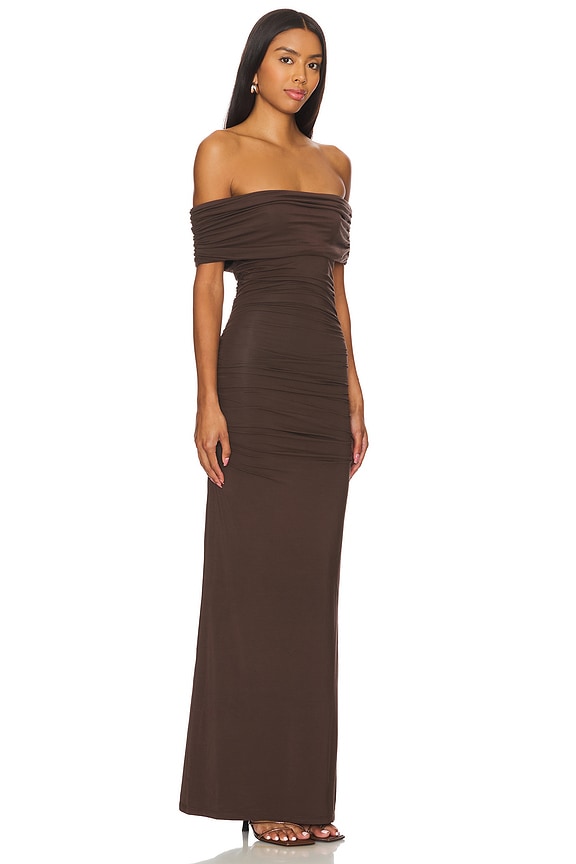 view 2 of 3 x REVOLVE Whittney Maxi Dress in Espresso Brown