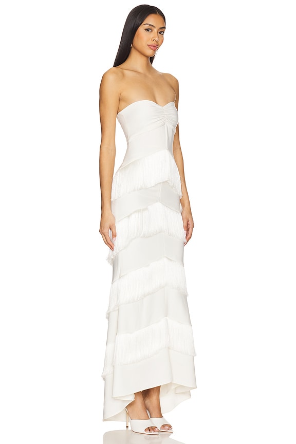 view 2 of 3 x REVOLVE Hera Fringe Maxi Dress in Ivory