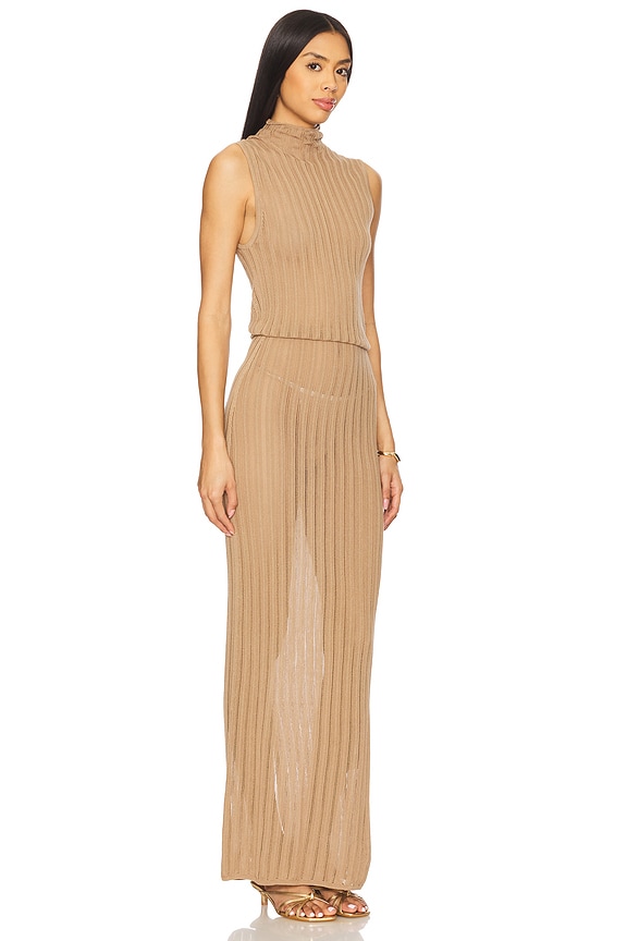 view 2 of 3 x REVOLVE Alani Maxi Knit Dress in Taupe