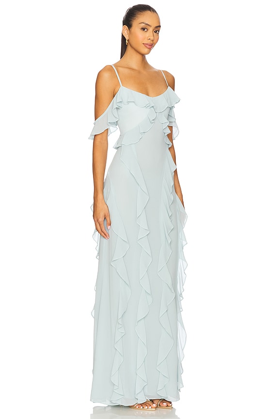 view 2 of 3 MANDY ガウン in Misty Blue