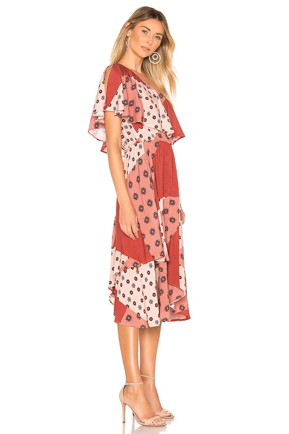 view 2 of 3 ROBE MI-LONGUE LEYA in Rose Patchwork