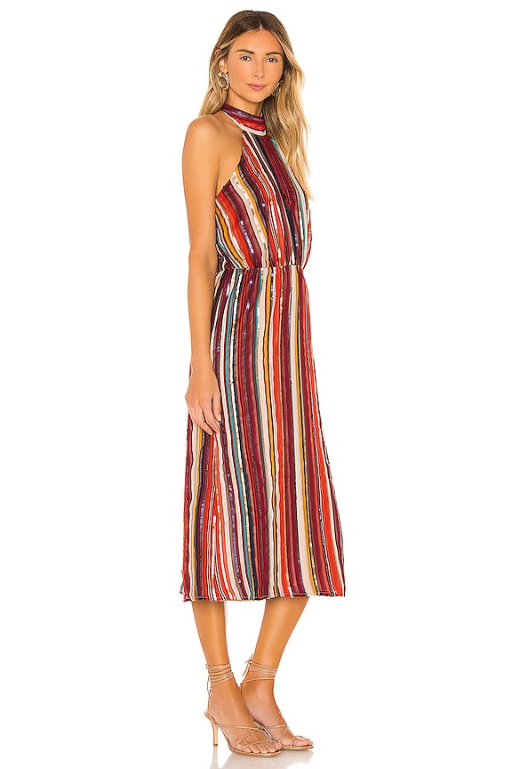 view 2 of 4 ROBE RAFAELA in Red Multi Stripe