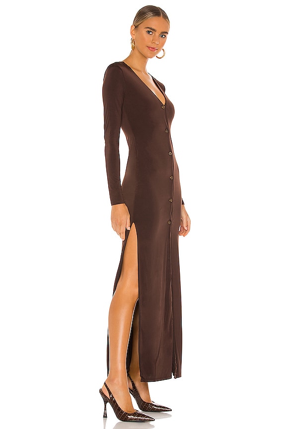 view 2 of 4 ROBE MAXI MIRTA in Chocolate Brown