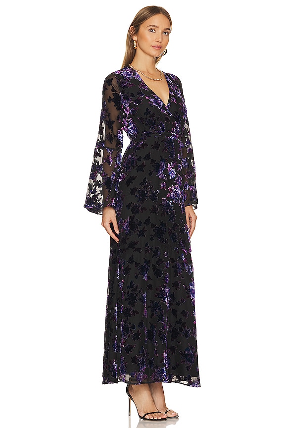 view 2 of 3 x REVOLVE Luelle Maxi Dress in Black & Purple