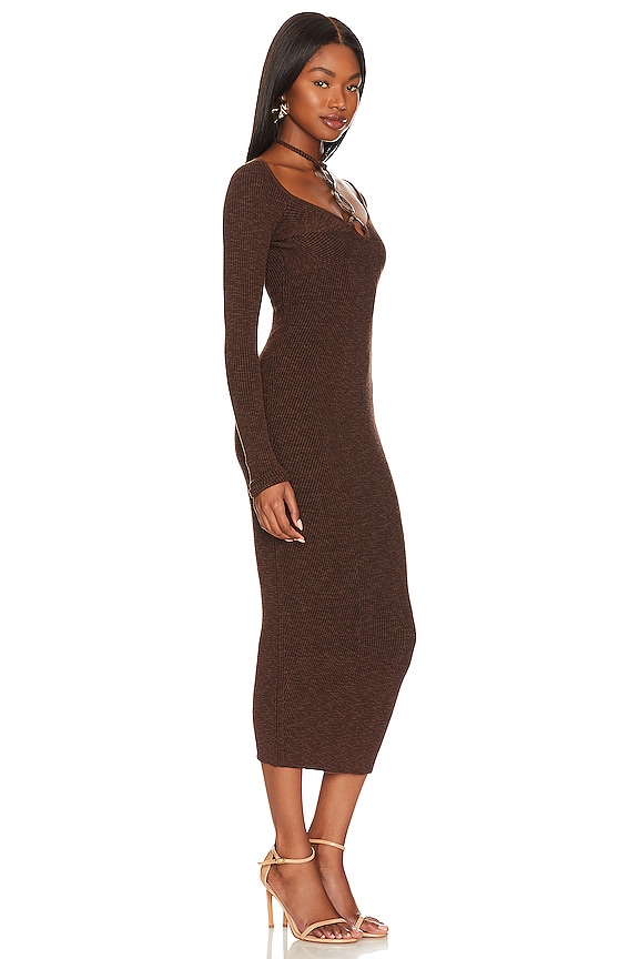 view 2 of 3 x REVOLVE Bayan O Ring Halter Midi Dress in Dark Brown