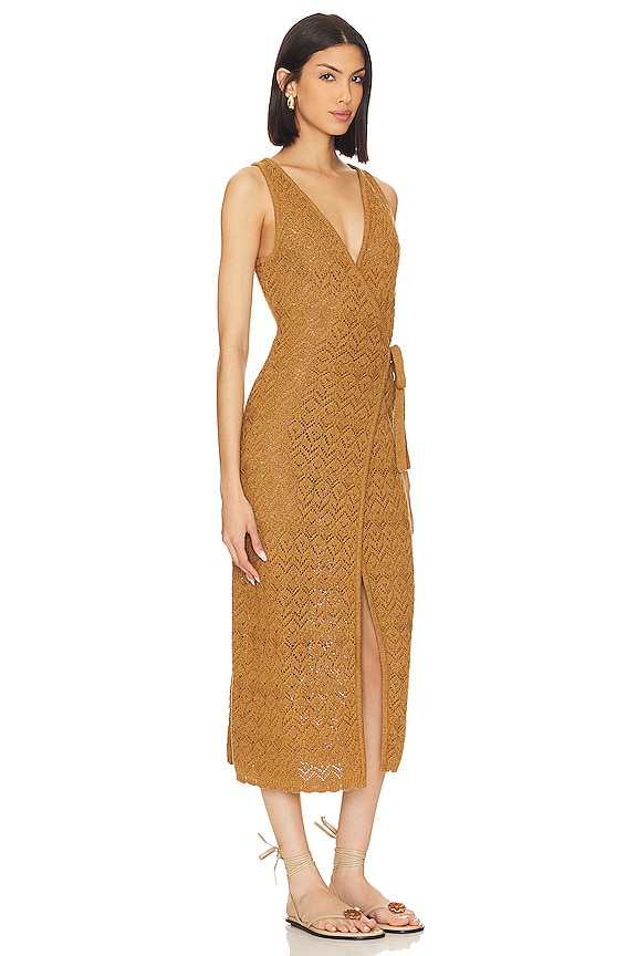 view 2 of 3 x REVOLVE Tressa Wrap Midi Knit Dress in Bronze