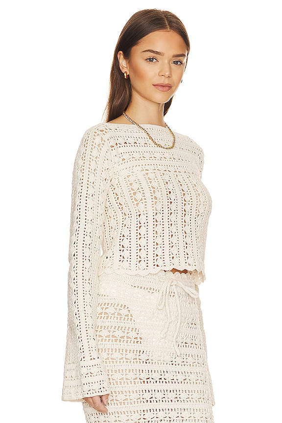 view 2 of 4 x REVOLVE Laurelin Crochet Sweater in Ivory
