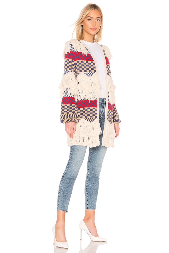 view 2 of 3 CÁRDIGAN OASIS in Navy & Red