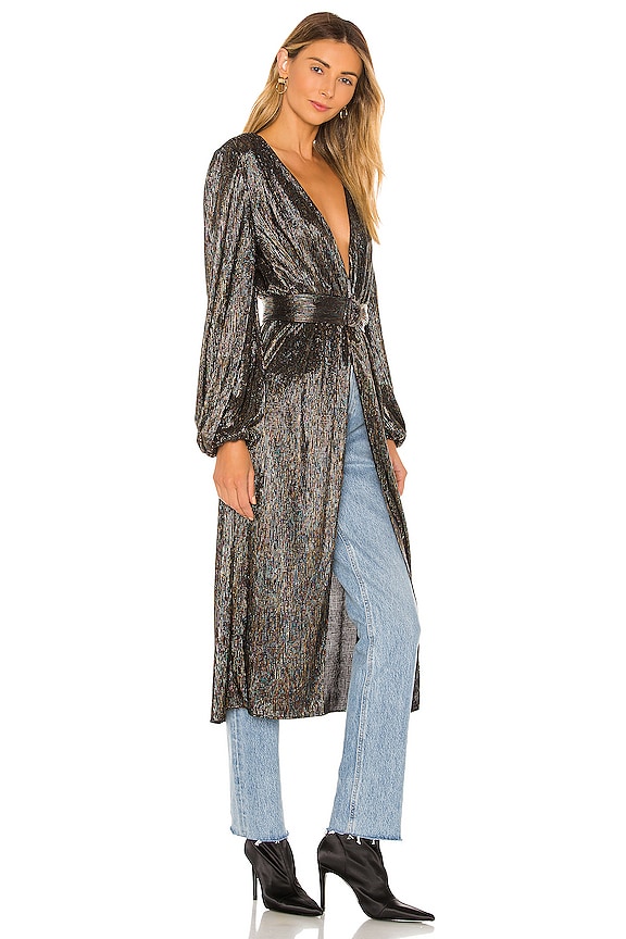 view 2 of 4 MANTEAU LARGE MICHALINA in Noir Multi