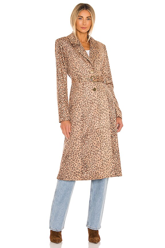 view 2 of 4 PERRY 벨트 코트 in Brown Leopard Multi