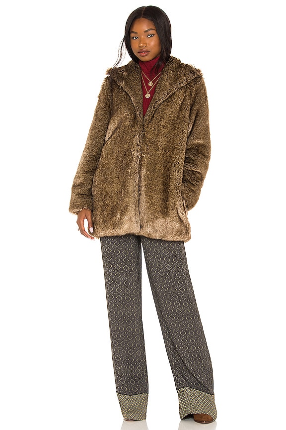 view 2 of 4 MANTEAU SAVOY in Brown Multi