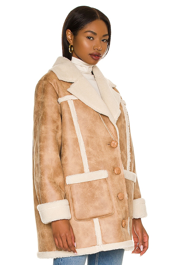 House of Harlow 1960 x REVOLVE Lowelle Coat in Natural Tan | REVOLVE