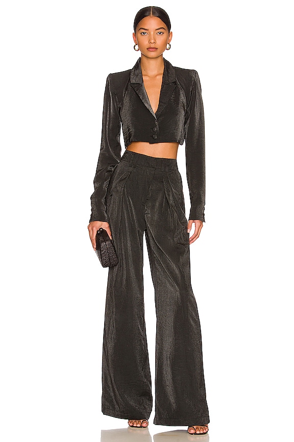 Harlow Cropped Wrap Blazer