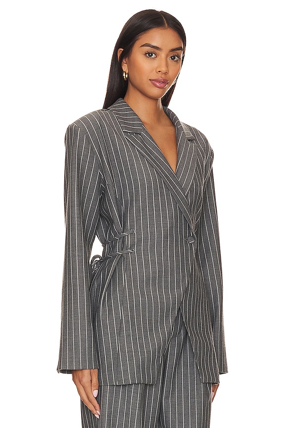 view 2 of 5 x REVOLVE Marichelle Blazer in Grey Lurex Stripe