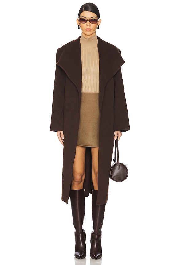 view 2 of 4 Simran Coat in Dark Brown