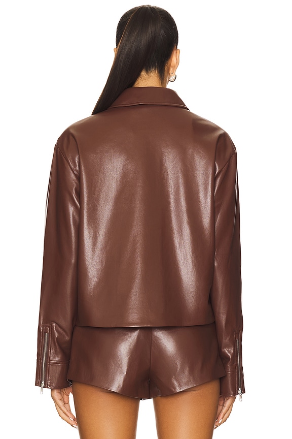 Rapha サイクルジャケット X-Small ブラウン House of Harlow 1960 x REVOLVE Rapha Faux Leather Jacket in
