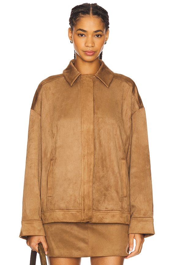 view 2 of 5 x REVOLVE Della Faux Suede Jacket in Camel Brown