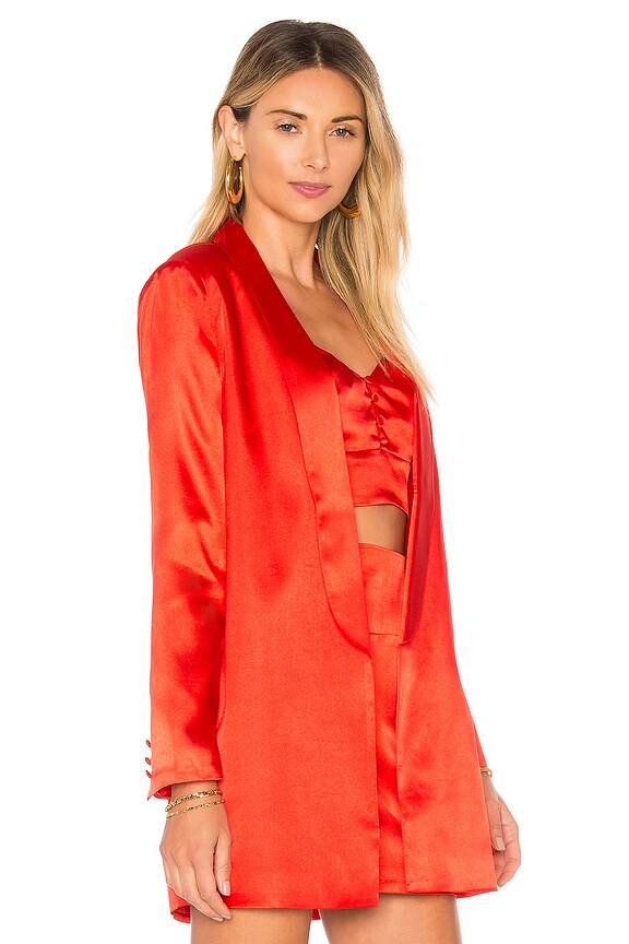 view 2 of 4 x REVOLVE Chloe Boyfriend Jacket in Racing Red