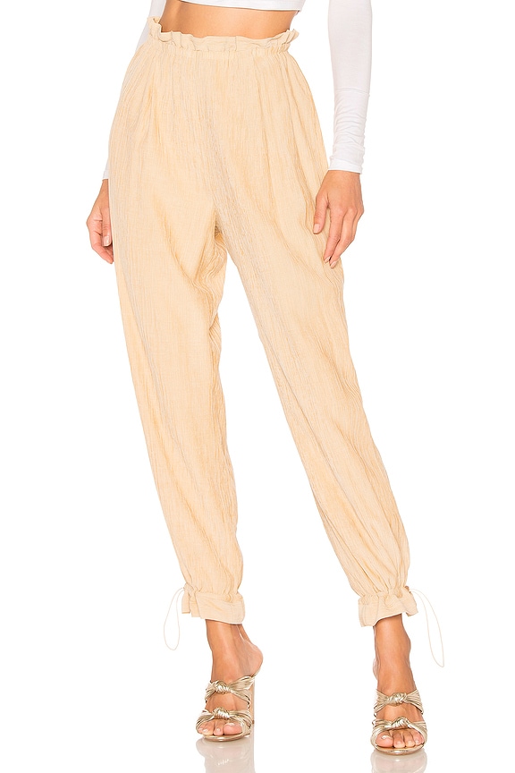 view 1 of 4 PANTALON TAILLE HAUTE TAMAR in Almond