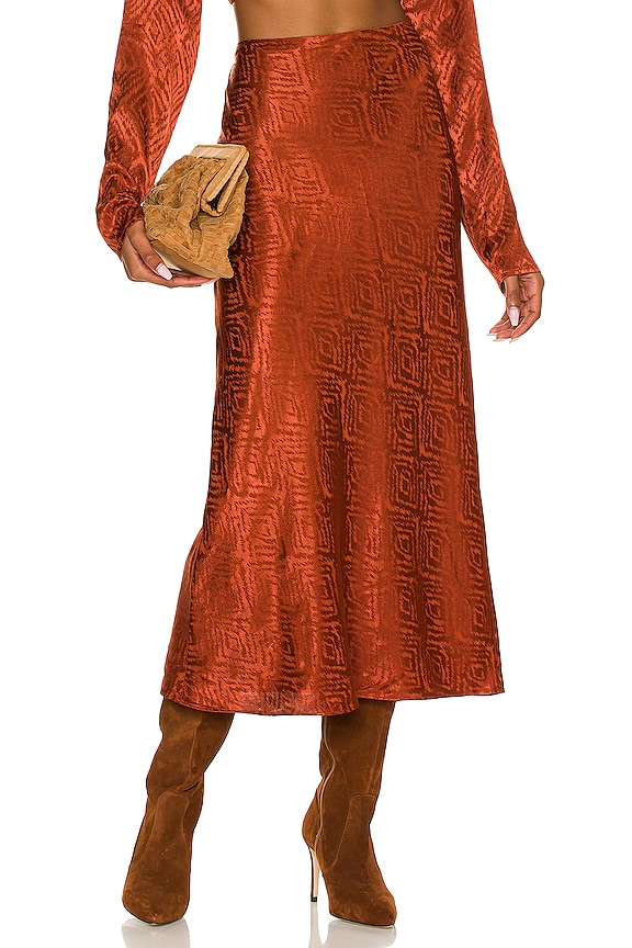 view 1 of 4 x REVOLVE Magda Skirt in Rusty Brown