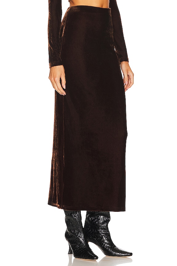 view 2 of 4 x REVOLVE Ovelia Skirt in Chocolate Brown
