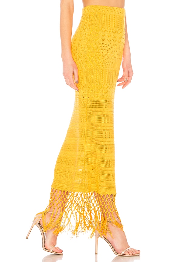 view 2 of 4 SANDRA ミディ丈スカート in Gold