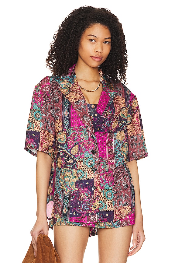 view 2 of 5 CAMISA BARI in Pink Multi