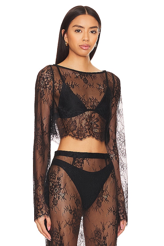 view 2 of 4 x REVOLVE Dionne Lace Blouse in Black