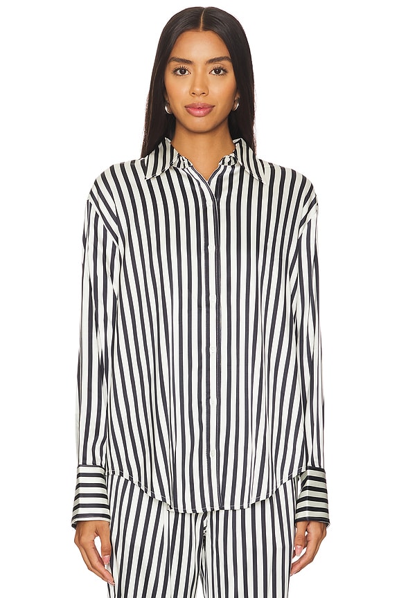 view 2 of 6 x REVOLVE Orla Shirt in Black & White Stripe