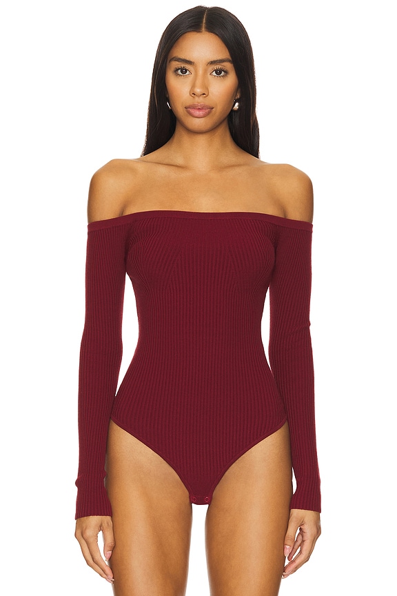 view 2 of 5 БОДИ COLETTE in Berry Burgundy