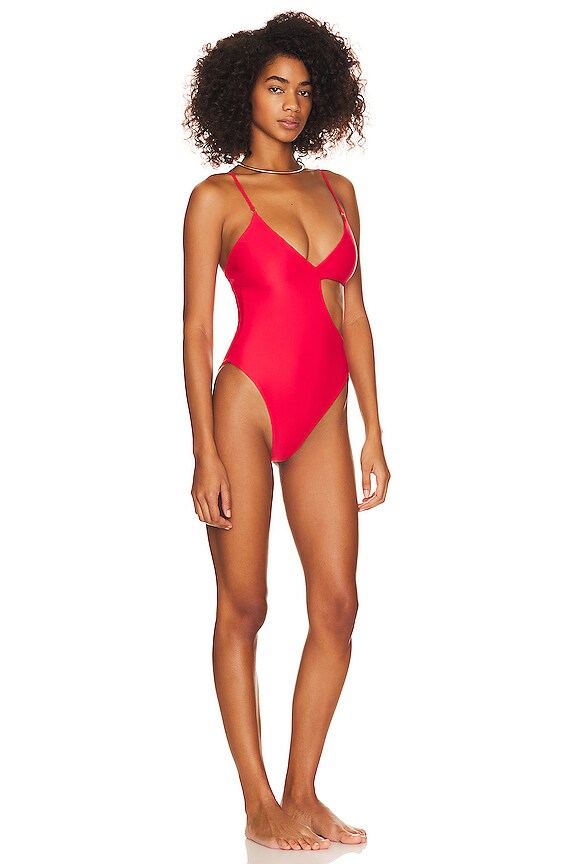 view 2 of 4 СЛИТНЫЙ КУПАЛЬНИК FRANKI in Red